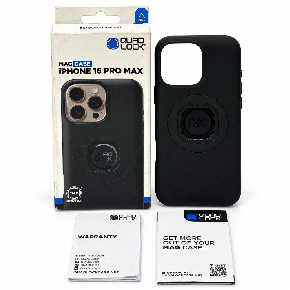 Quad Lock MAG Case for Apple iPhone 16 Pro Max Black MagSafe Compatible With Box